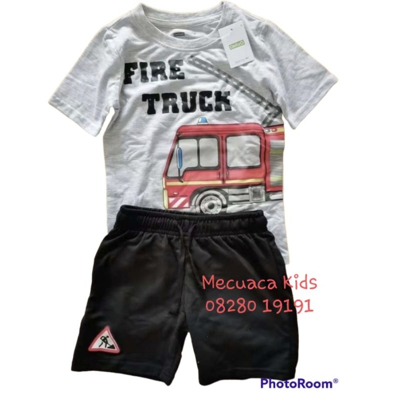 Bộ cộc tay hình ô tô máy xúc xe công trình, quả bóng, siêu nhân cho bé trai xuất dư xịn