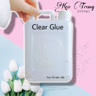 Keo trong siêu sánh đặc và trong suốt làm slime và tuyết nhân tạo