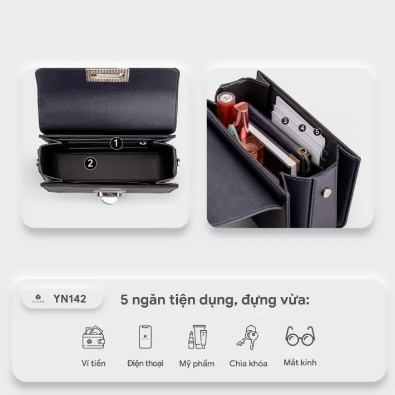 Túi đeo chéo nữ Yuumy Seasand YN142 phong cách Thời trang sang trong