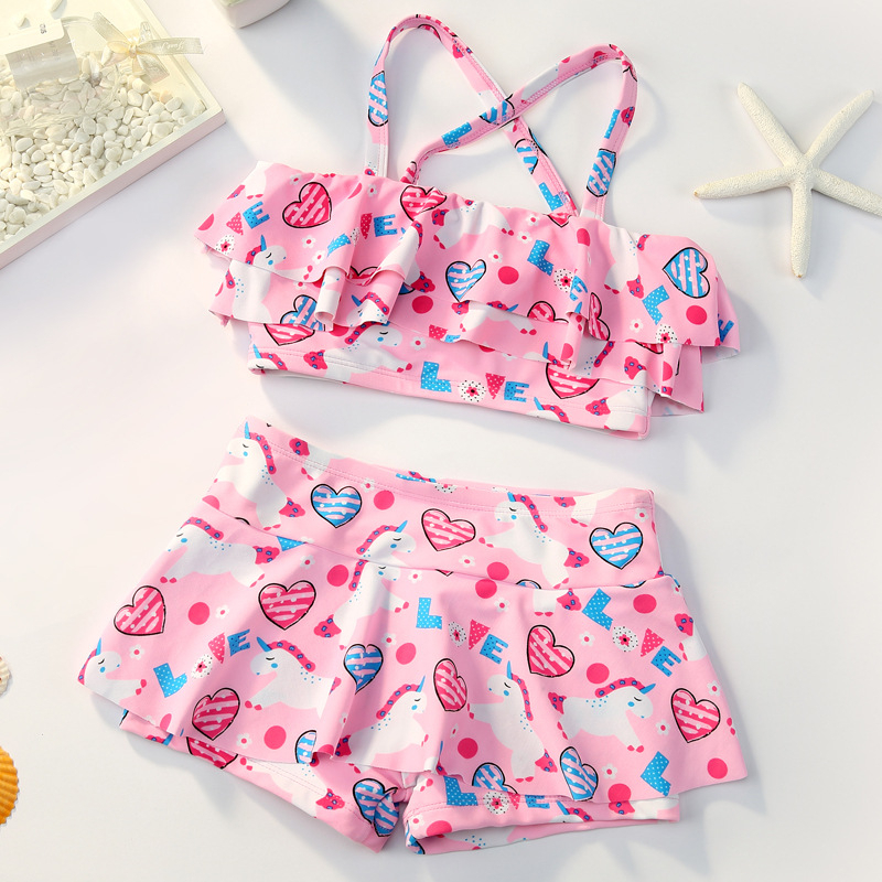 Bikini 2 mảnh bé gái dễ thương size 14-35kg