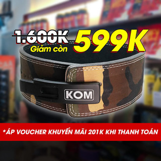 Đai lưng da tập Gym KOM