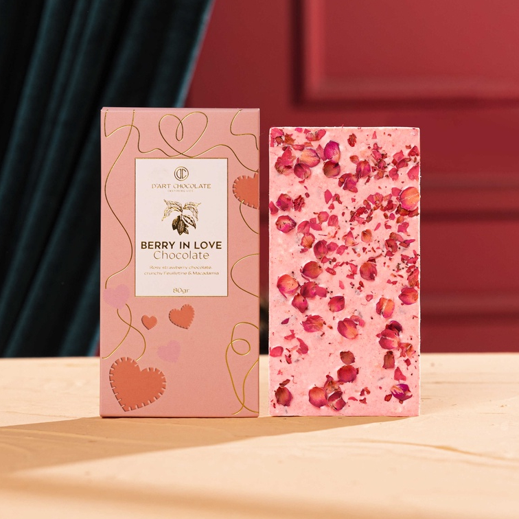Thanh socola Berry in Love - BST Love is a Gamble D'Art Chocolate | Dart Chocolate