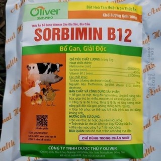 Gói SORBIMIN B12 100g thức ăn bổ sung vitamin năng cao sức khỏe cho thú cưng