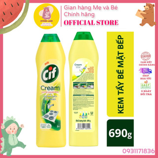 [Hoả Tốc] CIF Kem tẩy đa năng lau bếp hương chanh vàng chai 690g 690 g