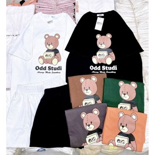 Set bộ 3158 gấu, bộ cotton khô freesize 40-70kg