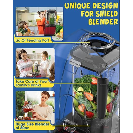 Máy xay sinh tố nhà hàng khách sạn chuyên nghiệp MỸ CRANDDI- K90 tốc độ cao 2200 watt có tấm chắn cách âm