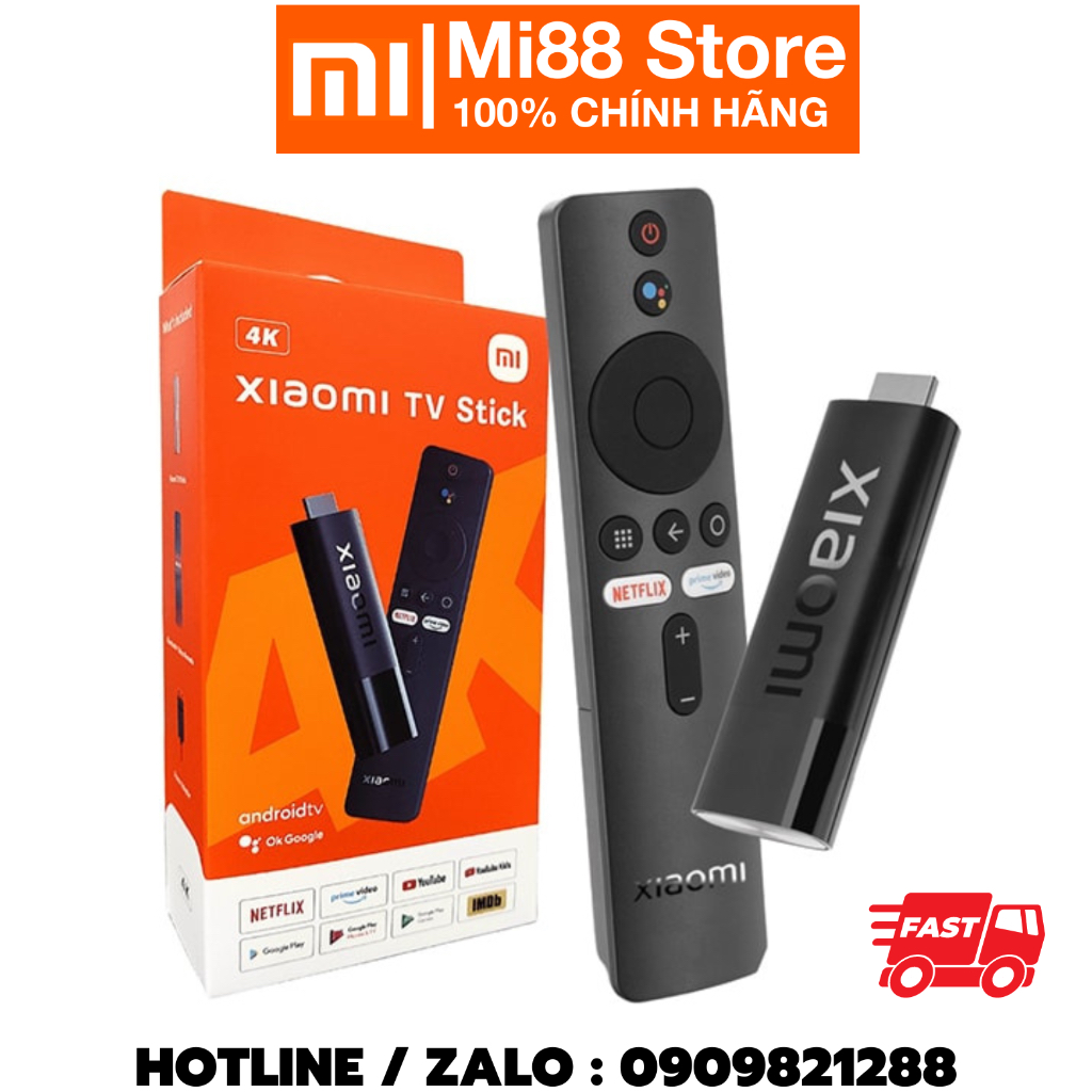 Mi Stick TV 4K Quốc Tế Full Tiếng Việt Xiaomi Mi TV Stick 4K MDZ27AA