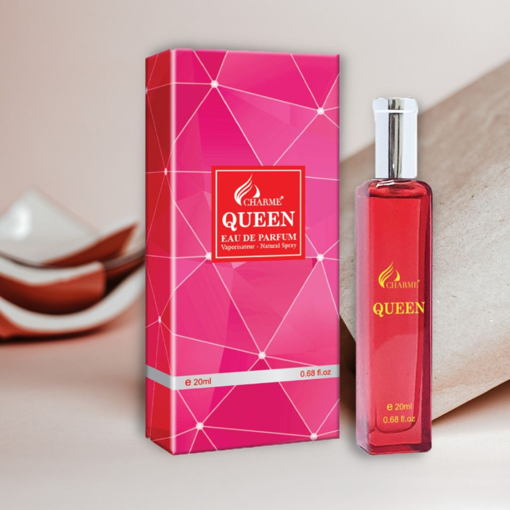 Nước hoa nữ sang trọng, Charme Queen, mùi hương hoa hồng, nồng nhiệt, tươi mát, lưu hương lâu, 20ml