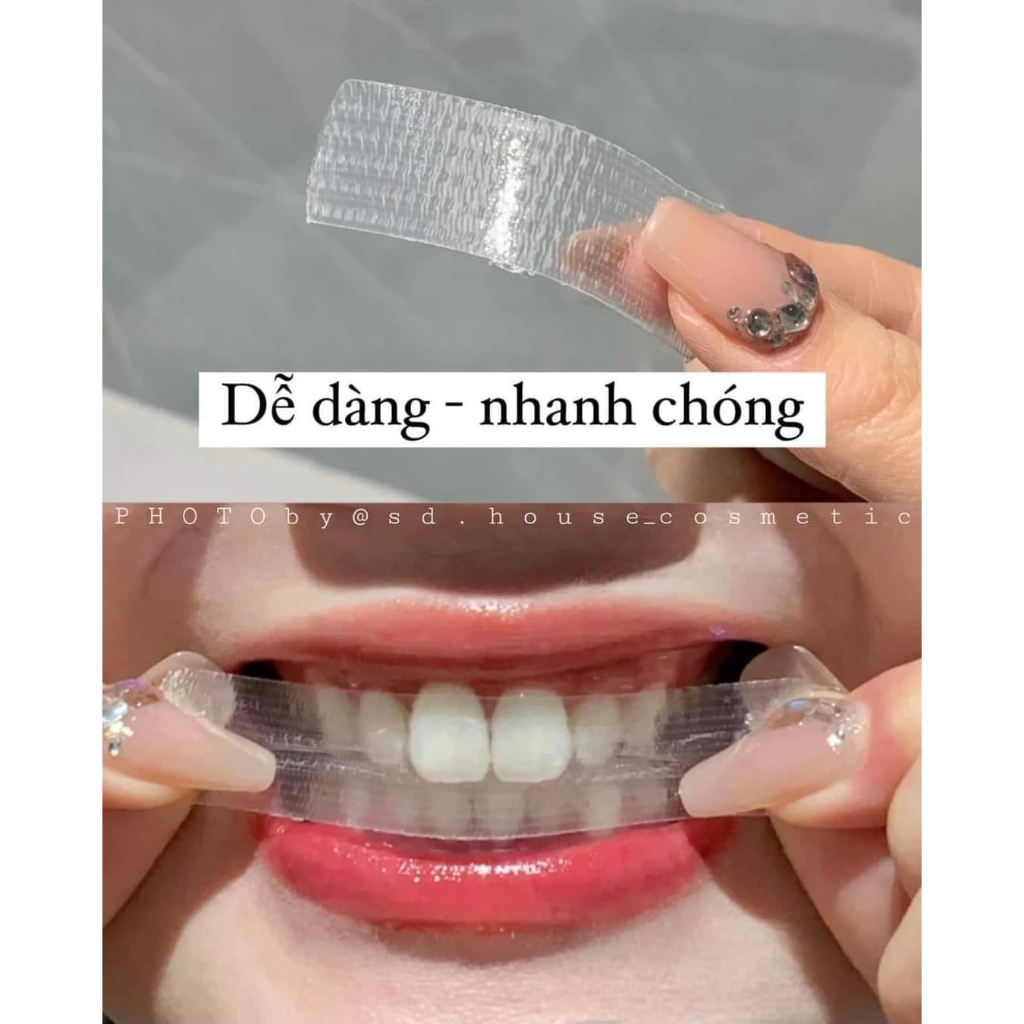 Miếng dán trắng răng HK hỗ trợ làm trắng răng cấp tốc