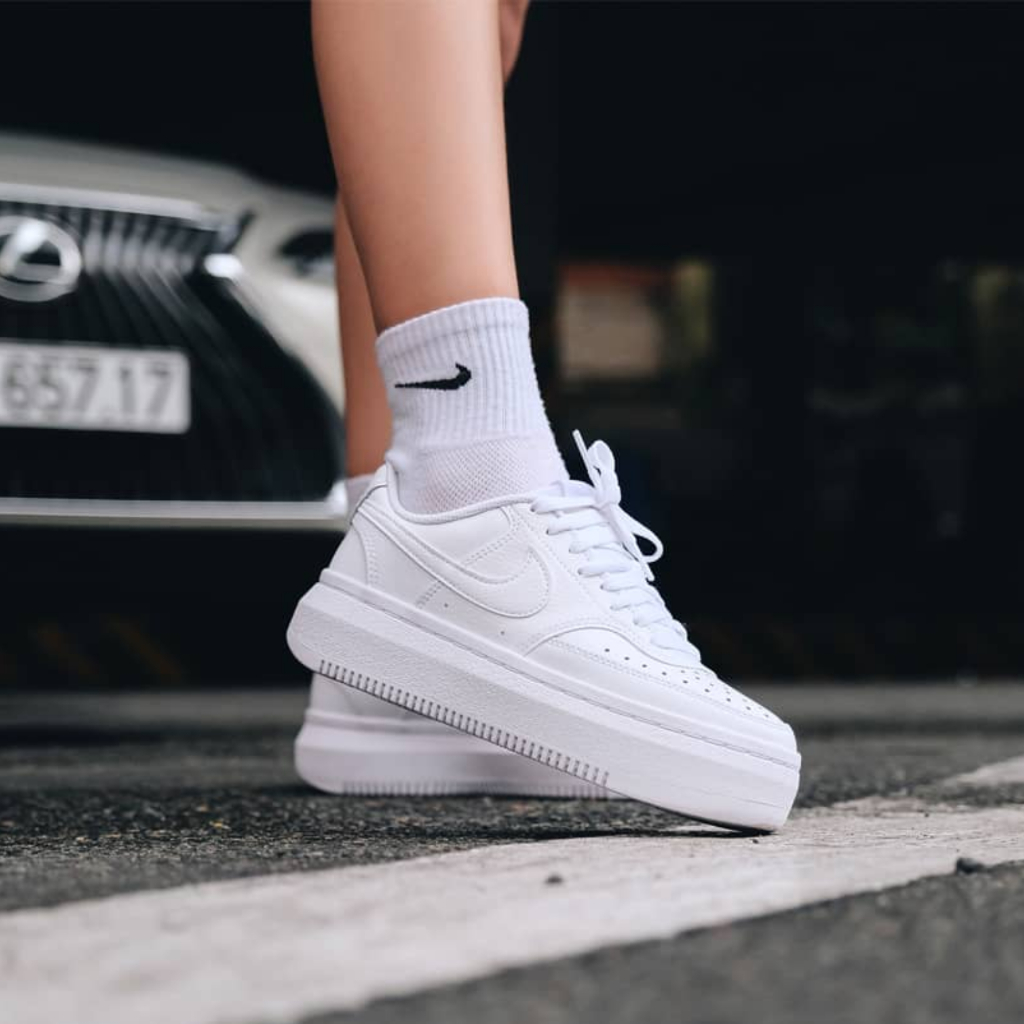 Giày thể thao NIKE COURT VISON LOW ALTA  ALL WHITE DM0113 100