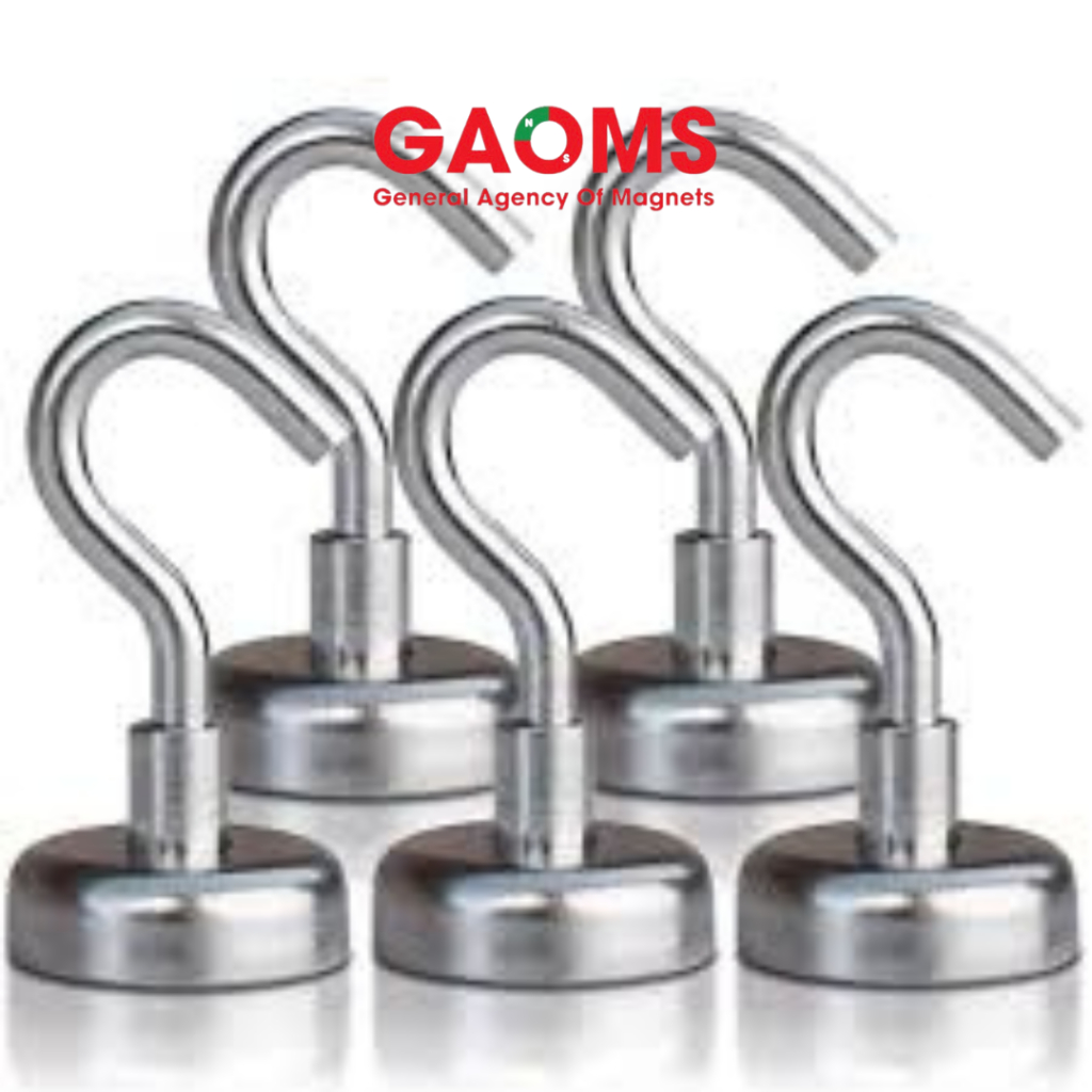 Nam châm móc câu bọc inox cao cấp GAOMS, lực từ mạnh đường kính phi 16mm