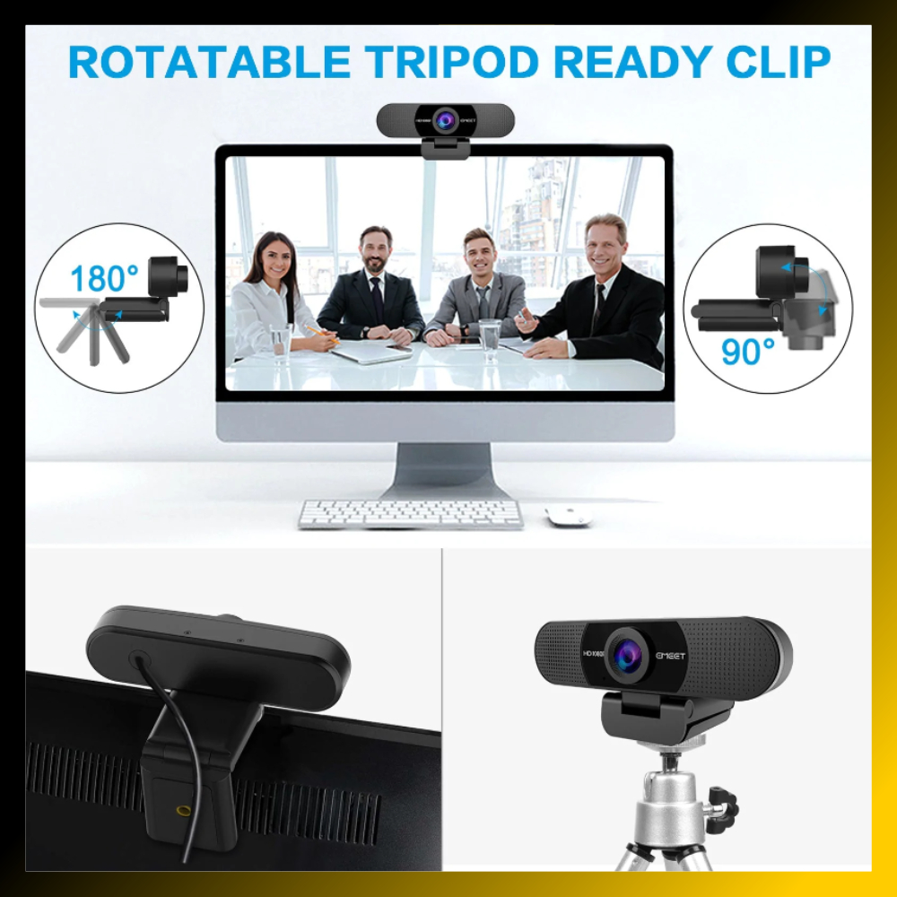 Webcam họp trực tuyến eMeet C960 full HD1080p kèm micro - Hàng chính hãng