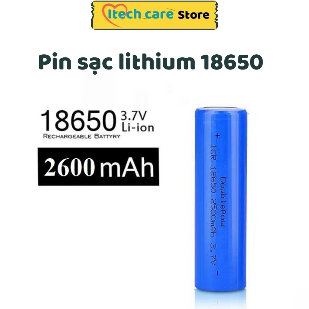 Pin sạc Lithium 18650 2600mAh 3.7V