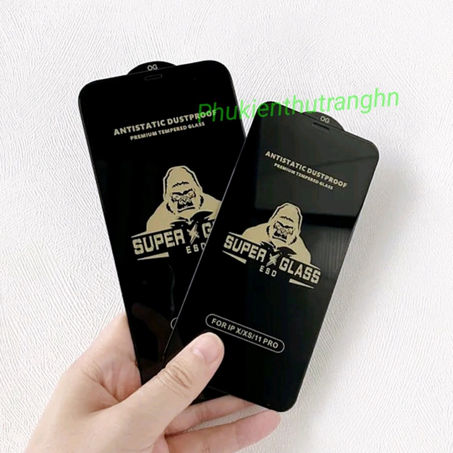 Kính cường lực KINGKONG tĩnh điện phiên bản cao cấp phủ nano chống ánh sáng xanh IPhone 11 11 PRO MAX IP 12 12 PRO MAX