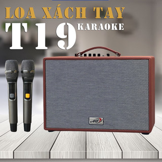 Loa kéo karaoke xách tay T19 Loa kéo xách tay bass 25 âm siêu trầm công suất 300w Tích hợp vang karaoke chuyên nghiệp