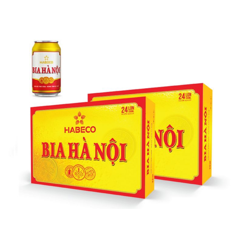 (Ship hỏa tốc) (RẺ NHẤT HÀ NỘI) Bia Hà Nội Thùng 24 lon 330ml