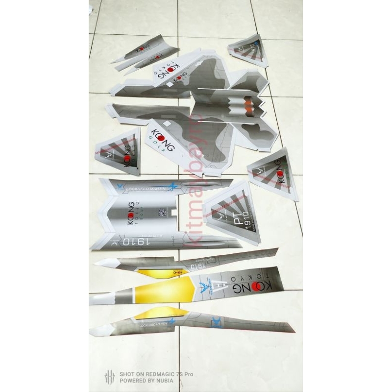 ♥️Deal Sock 💖 Bộ vỏ kit máy bay F22 Scales 2 LỚP CÁNH sải 72 cm