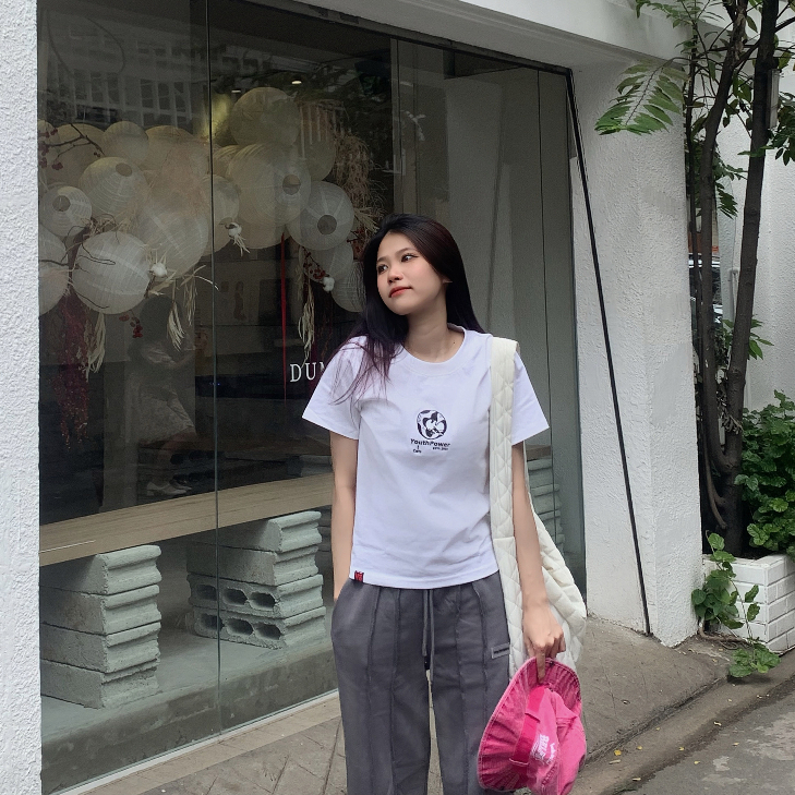 Áo Thun Nữ Baby Tee Tay Ngắn Form Vừa Họa Tiết Mèo Thêu "Youth Cats" 250gsm Local Brand | YOUTH POWER