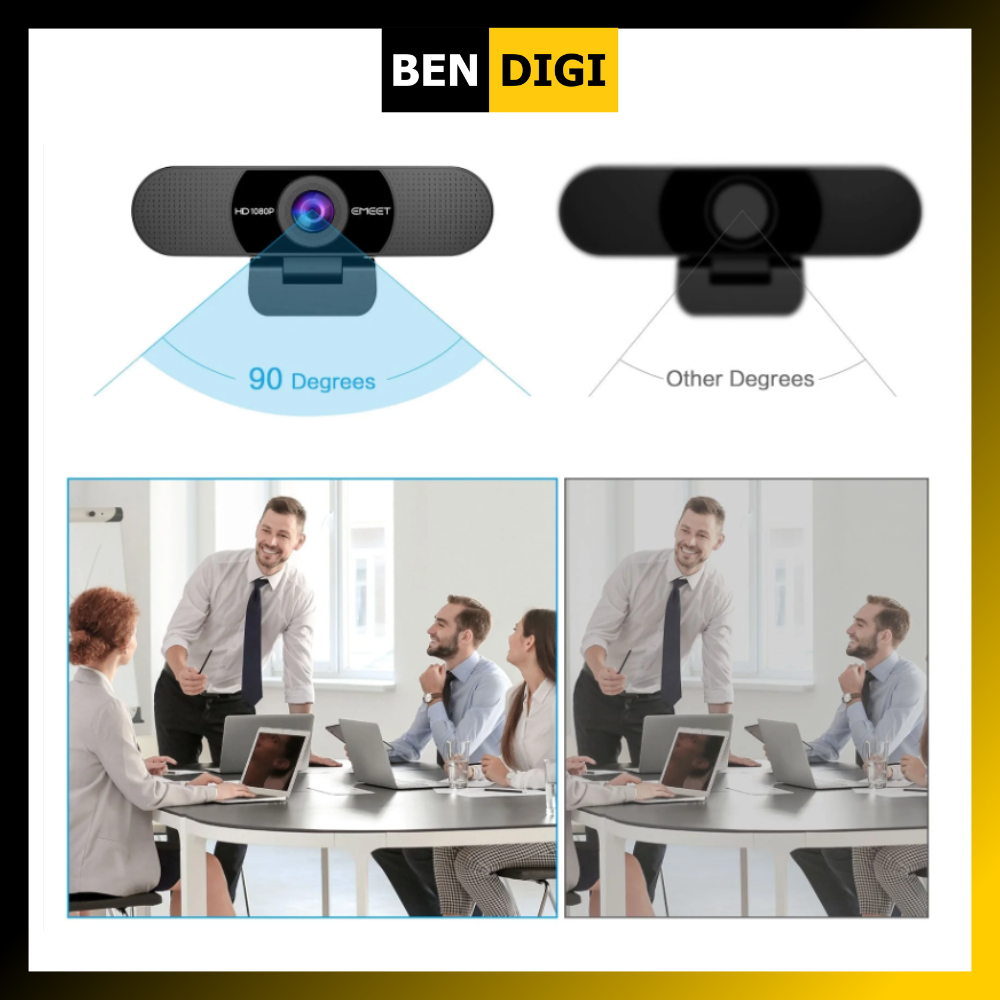 Webcam họp trực tuyến eMeet C960 full HD1080p kèm micro - Hàng chính hãng