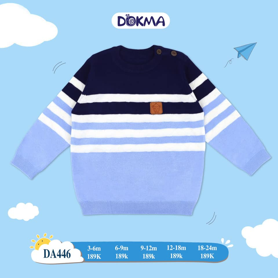 Áo len cài vai bé trai Dokma