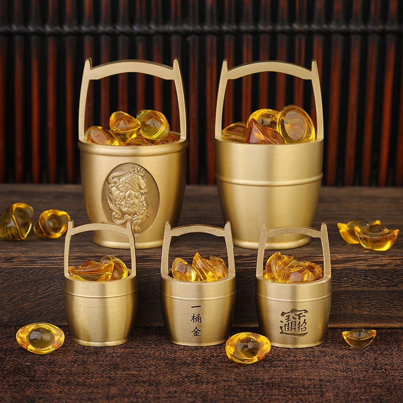 Thùng đựng vàng bạc châu báu phong thủy bằng đồng đúc nguyên khối chiêu tài lộc