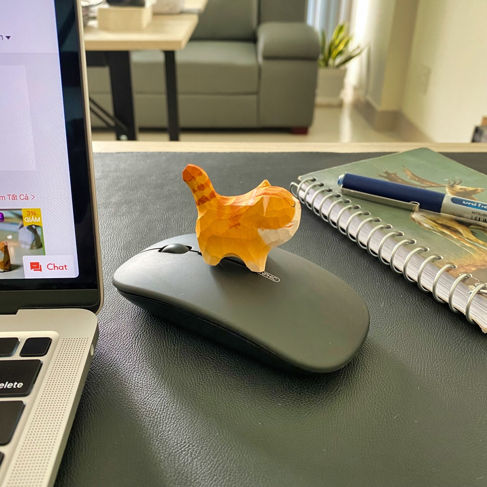 Mèo cam mặt nọng, văn phòng dễ thương, trang trí bàn làm việc, quà tặng.