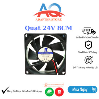 Quạt tản nhiệt dc 24v - 0.25a brushless 8025hls - quạt 8cm vuông