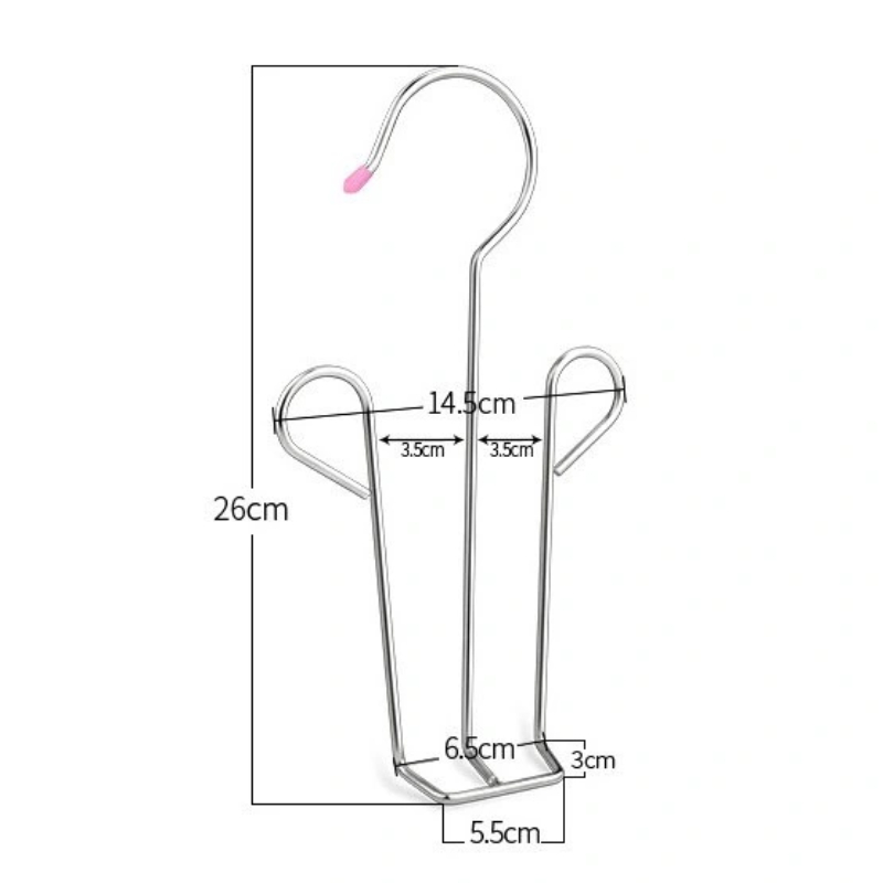 Móc treo giày, phơi giày inox/Giá treo giày, dép khung cứng cáp, giúp giữ dáng form giày, phía dưới có thanh ngang
