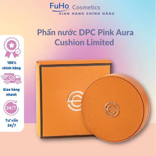 Phấn nước DPC Pink Aura Cushion Limited che mờ khuyết điểm, nâng tone da giúp da trắng sáng tự nhiên Fuho Cosmetics