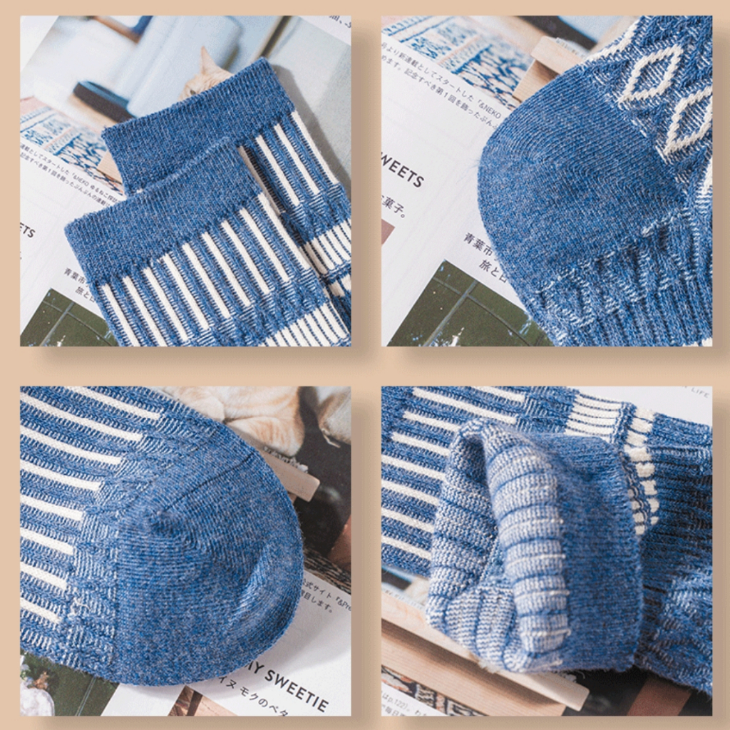 Tất Vớ Phong Cách Vintage Thời Trang Unisex