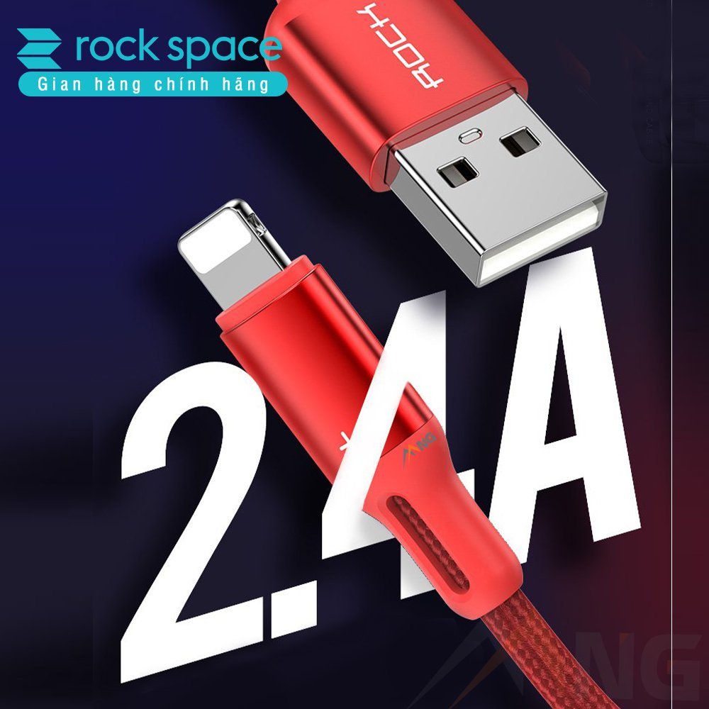 Dây Sạc nhanh IP Rockspace R2 chuẩn sạc nhanh dây dù dài 1m siêu bền-Hàng bảo hành 12 tháng