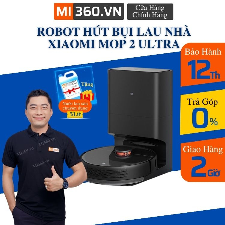 Robot Hút Bụi Lau Sàn Xiaomi Mop 2 Ultra - Bảo Hành 12 Tháng