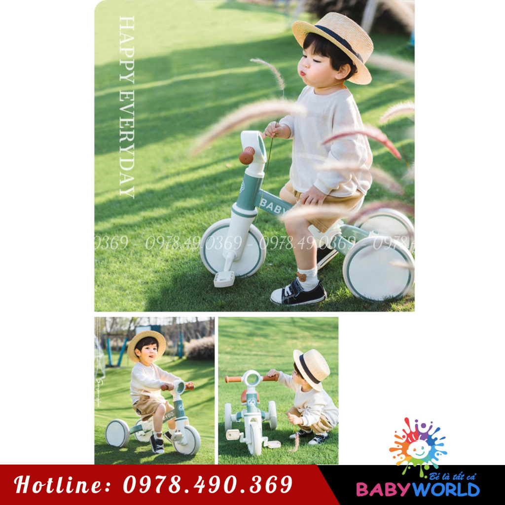 Xe đạp ba bánh xuất Nhật , xe đạp cho bé từ 1-6tuổi - Siêu dễ thương,xinh xắn,đáng yêu