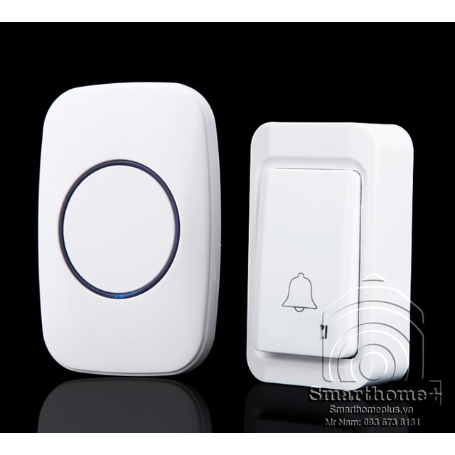 Chuông Cửa Không Dây Không Pin 1 Nút Bấm 2 Loa Chuông SmartHomePlus SHP-CA2