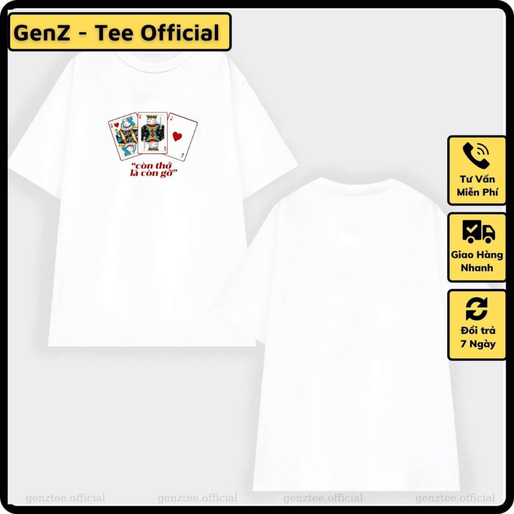 Áo thun Còn Thở Là Còn Gỡ hài hước phong cách trẻ trung năng động form rộng nam nữ đủ size
