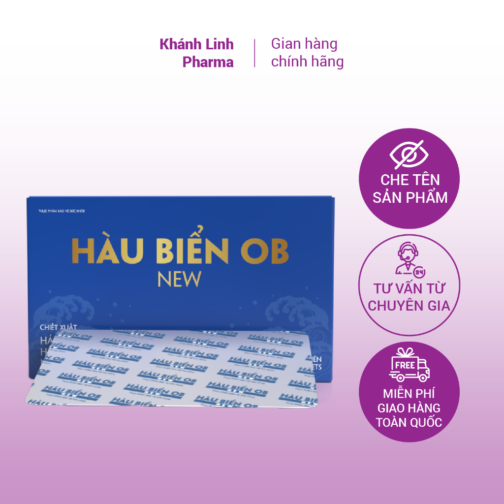 HOBN-Tinh chất hàu biển Oyster Hàu Biển Ob New GrowGreenAz 20 Viên- Tăng Sinh Lý Nam,Tăng Khả Năng Thụ Thai