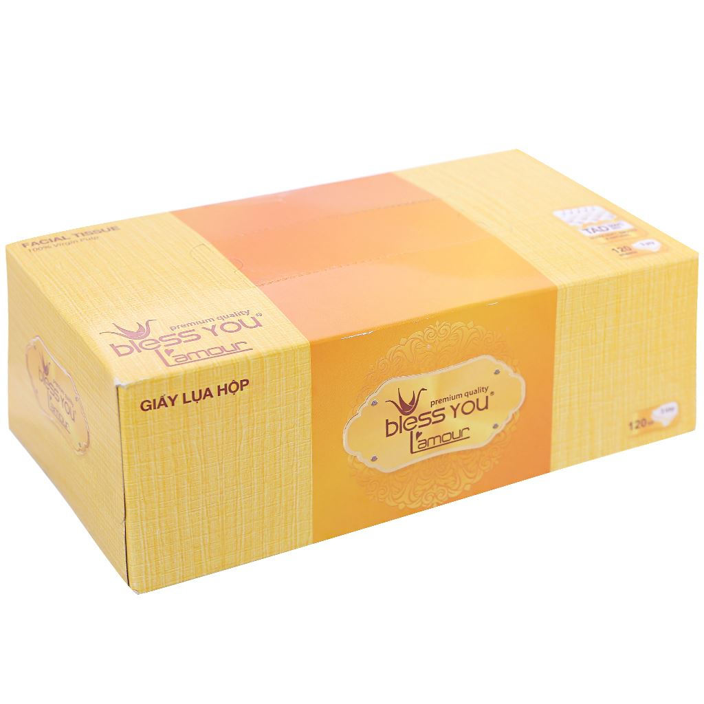 Khăn giấy BlessYou Lamour 3 lớp x 120 tờ x 3 hộp