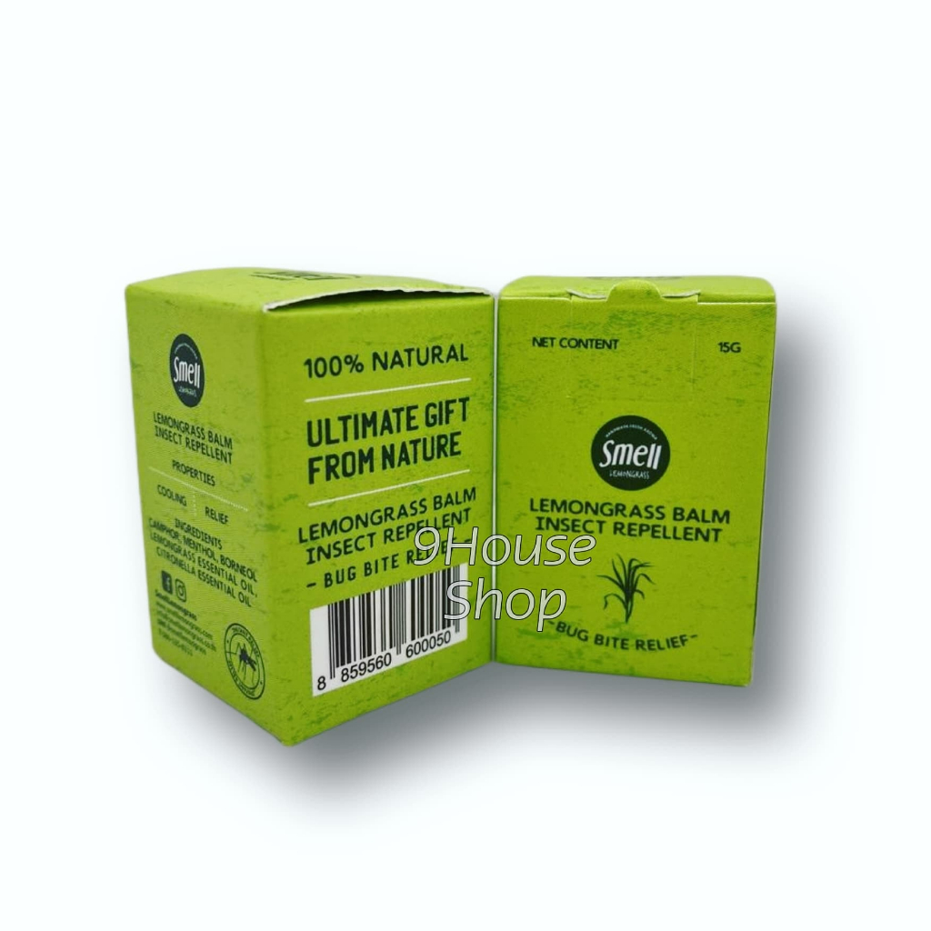 (Smell) 01 Hủ Cao Sả Bôi Côn Trùng Smell 100% Tự Nhiên Thái Lan 15gr (bé sơ sinh &amp; phụ nữ có thai)