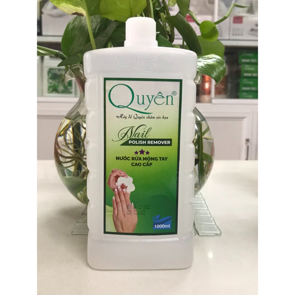 Nước rửa móng tay cao cấp Quyền cao cấp màu xanh có hương