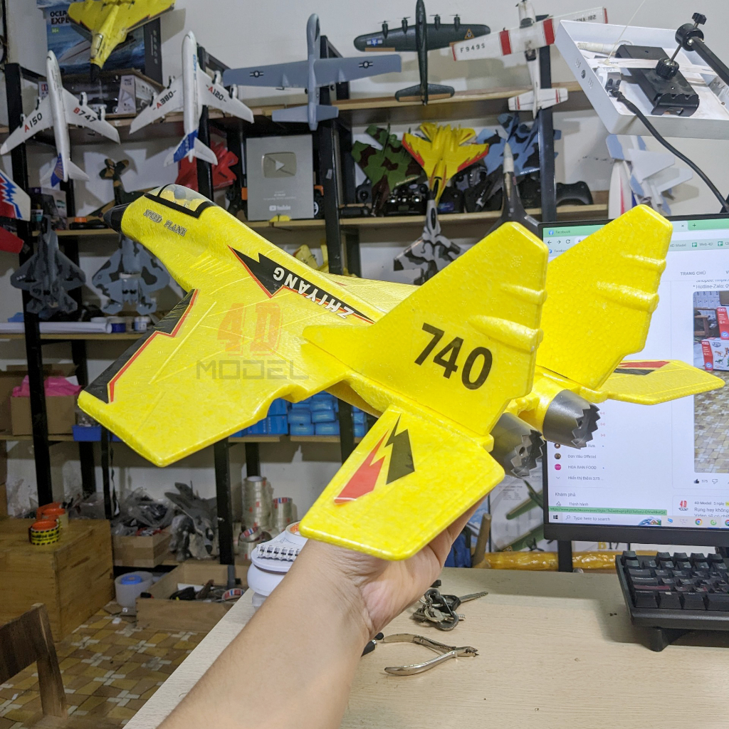 Bộ vỏ KIT máy bay Mig-29 . Xốp đúc EPP siêu dẻo, bao đập. Dài 60cm, sải cánh 44cm. Đầy đủ phụ kiện đi kèm