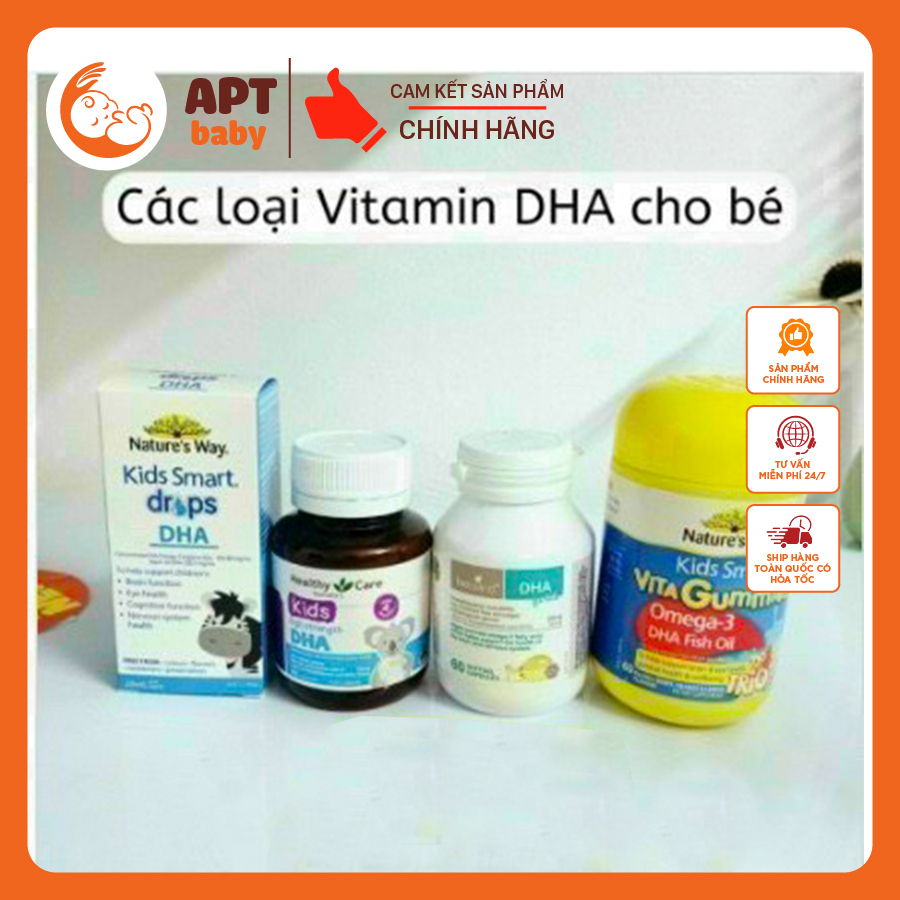 Bộ sản phẩm vitamin DHA bổ sung vitamin và khoáng chất cho bé