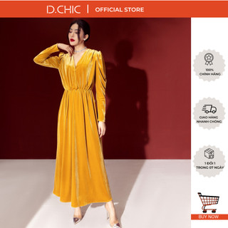 D.CHIC Váy nhung tay bồng dáng xòe MS: 2813179