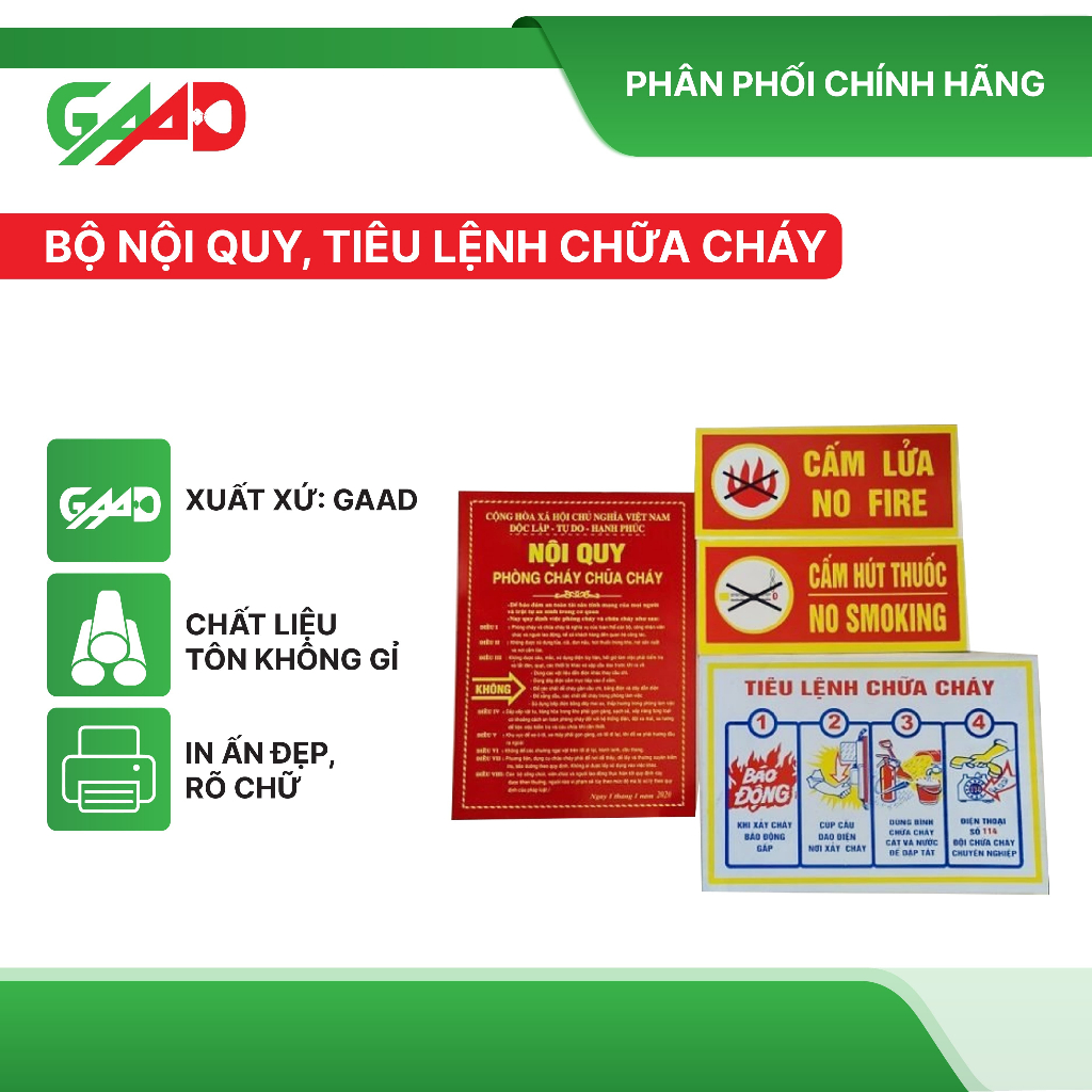 Nội Quy, Tiêu Lệnh Chữa Cháy