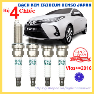 Bugi xe Toyota Vios Bạch Kim Iridium Denso Japan bộ 4 chiếc