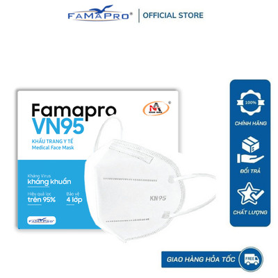 [VN95- HỘP 10 CÁI] Khẩu trang  5 lớp Famapro VN95