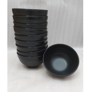 Chén ăn cơm nhám đen nhựa Melamine CO15N