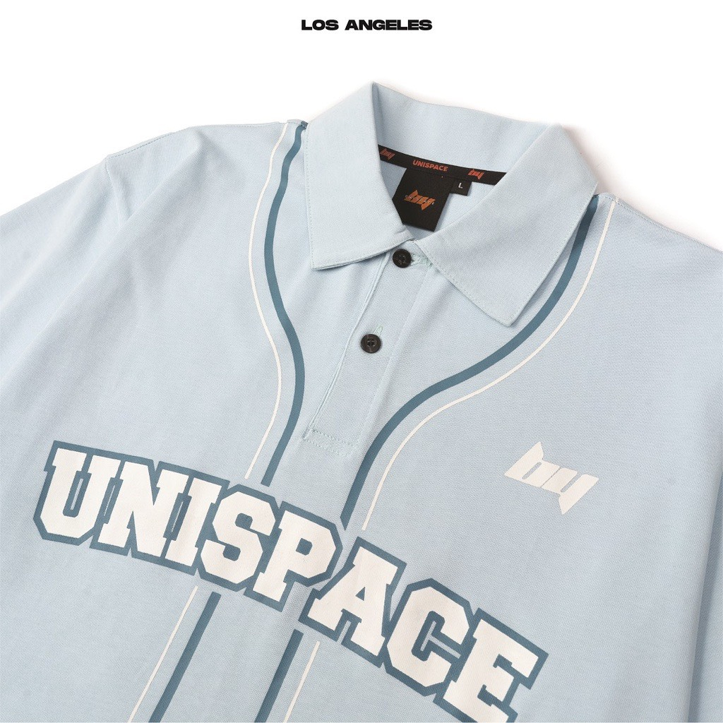 Áo polo local brand By Unispace tay lỡ form rộng unisex nam nữ cotton bóng chày HOT TREND
