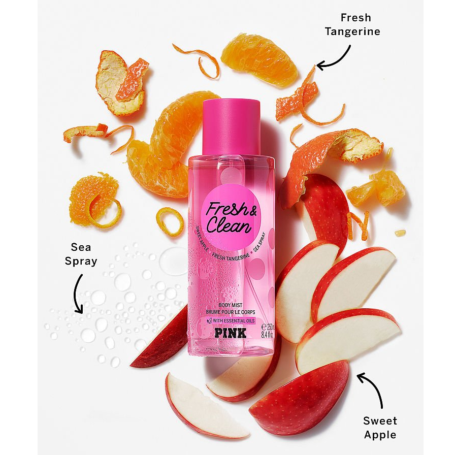 Xịt thơm bodymist PINK VIctoria's Secret Fresh & Clean - 75ml