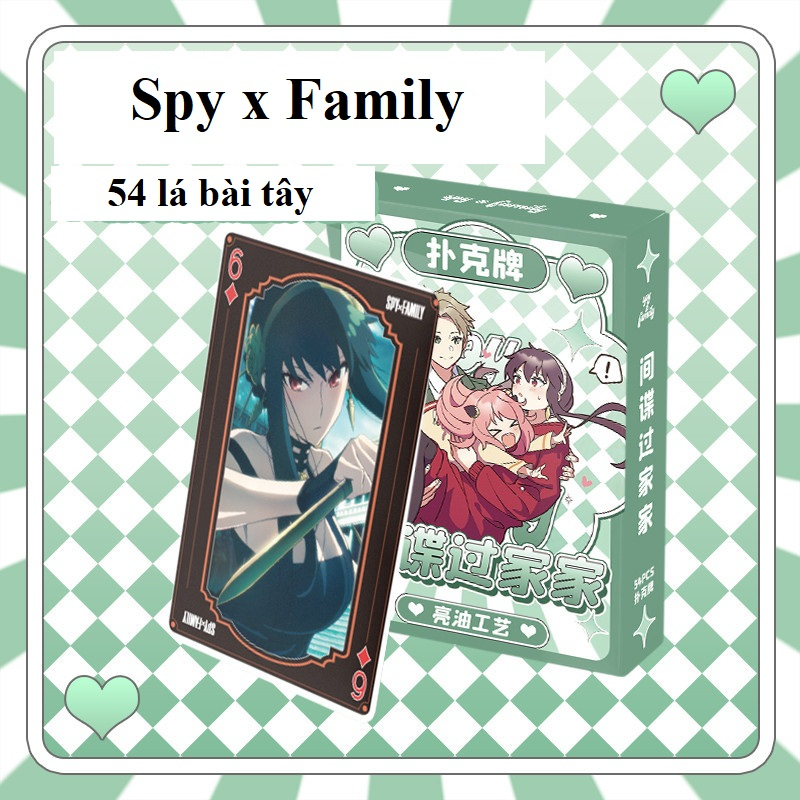 Bộ Bài Tây Spy x Family : Gia Đình Điệp Viên | Bộ Bài Tây 54 Lá / có hình/video thật