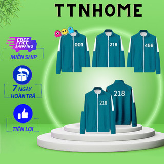 Bộ áo khoác nỉ SQUID GAME bộ quần áo trò chơi con mực hot trend